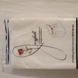 4 Folding Chair Covers with bows